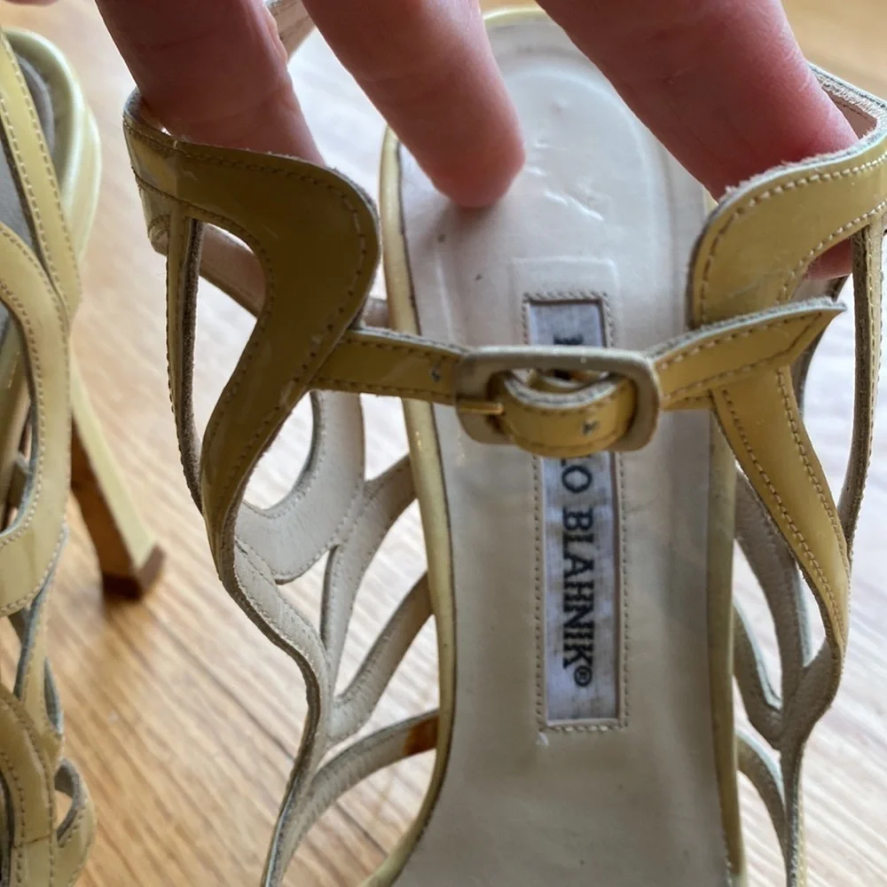 Manolo Blahnik Strappy Heels in Size 36.5 - Classic and Elegant
